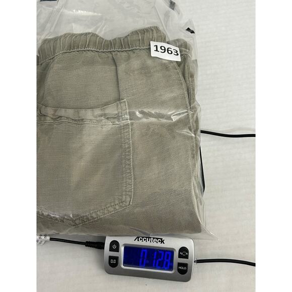 Nicole Miller Cargo Pants Womens Small Olive Green Linen Lyocell Utility Joggers - Picture 13 of 13